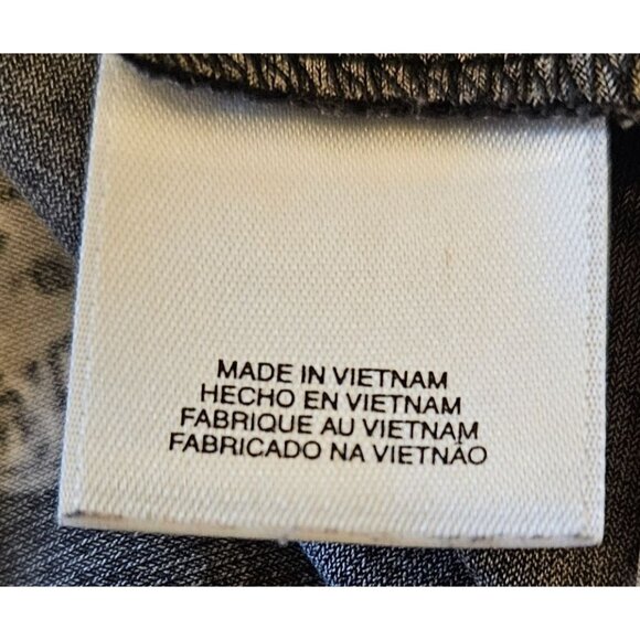 Anne Klein Woman SZ L Bit and Chain Print Knit Blouse Zipper Shoulder Scoop Neck - Picture 8 of 8